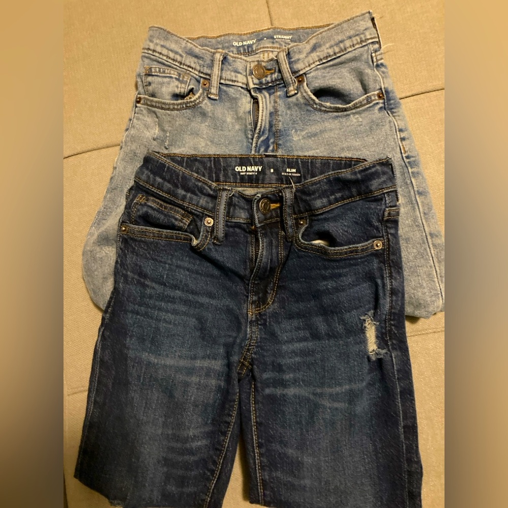 Old Navy Denim Jeans Size 8 Slim Built in Tough & Straight Built in Flex